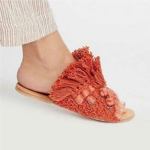 New Free People Mar At Night Coral 🍊 Sandals 8